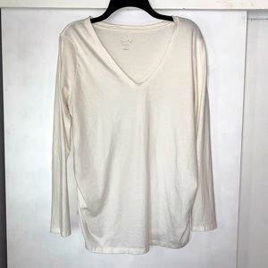 White Long Sleeve Maternity Top